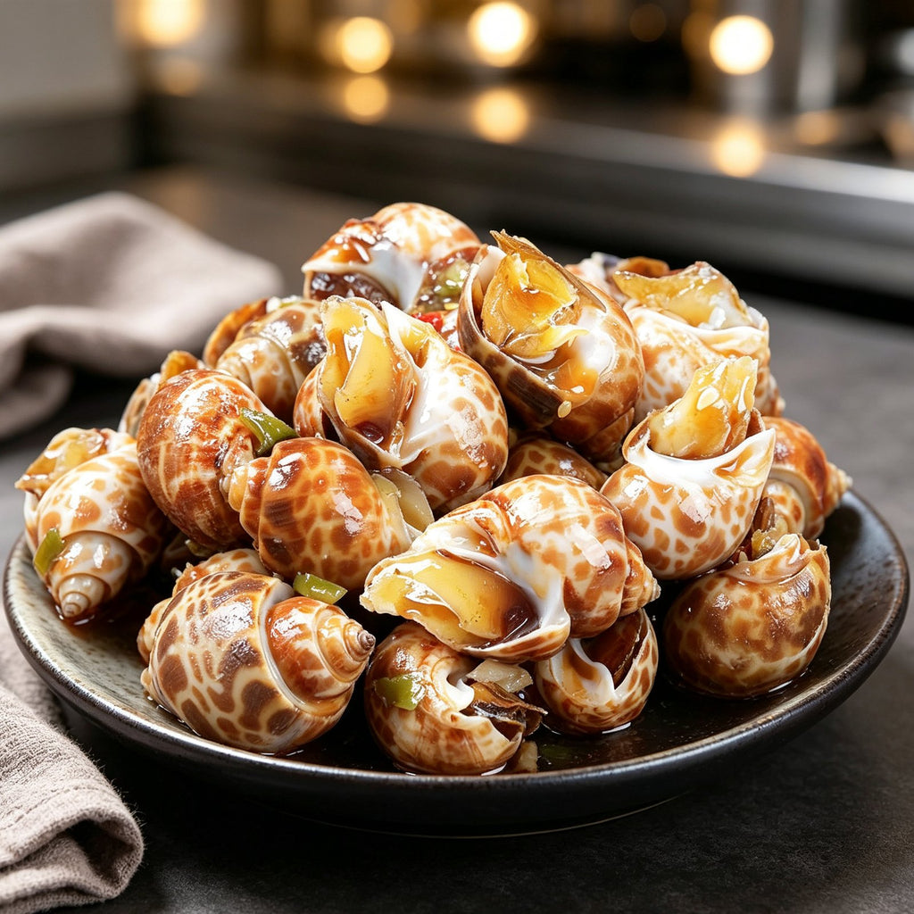 Frozen Spotted Sea Snails Cooked