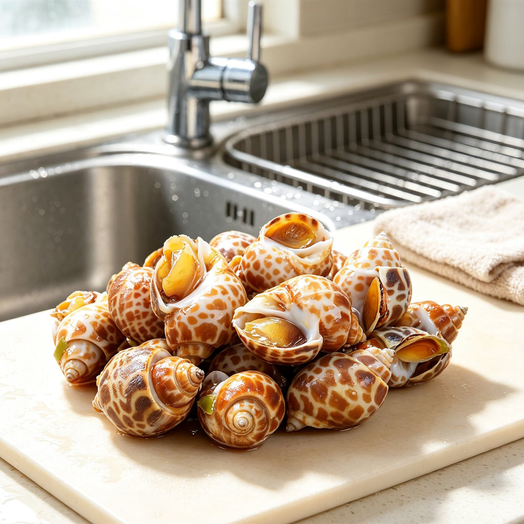 Frozen Spotted Sea Snails Cooked