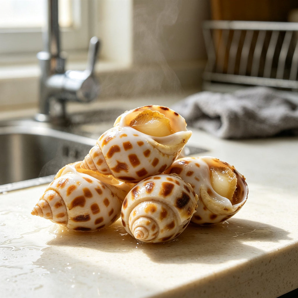 Frozen Spotted Sea Snails Cooked